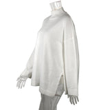 Spring And Autumn Women's Knitting Knitting Hood Loose Irregular Thick Sweater Street Trendy High-Neck Knitting Shirt