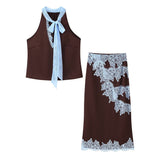 Women's INS Explosion Fashion Stylish Stable Stile Stile Slams Printed Pants Set