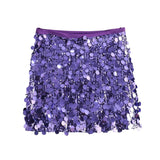 2025 Women's Autumn And Winter Temperament Light Fashion New Party Squin Mini Skirt