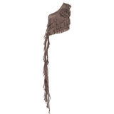Spring 2025 Fashion Trend Women's New Slanted Shoulder To Expose The Ears Of The Solid Color Vest