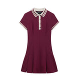 Women's Clothing 2025 Autumn Dress New Women's College Style Style Temperament Short Sleeve