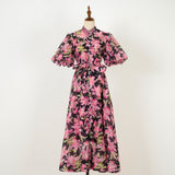 Summer Court Style High Design Feeling Heavy Industry Nail Drill Short Sleeve Single Buckle Dress + Sling