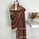 Tiktok Robe Skirt Coat Women's Explosive Middle East Turkey Solid Color Big-Size Cardigan 2 Sets