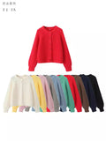 Autumn/Winter 2025 New Women's Solid-Color Casual Fashion Coarse Knit Long-Sleeved Sweater Cardigan Jacket