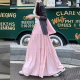 Long-Long Drag Skirt Sunscreen Skirt 95Cm Female Large-Size Cake White Skirt Large Skirt Umbrella Skirt Wrinkled Skirt