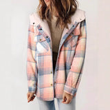 Autumn/Winter 2025 Women's Jacket Long Sleeve Hairy Hooded Jacket Jacket With Pocket