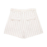 New Women's Striped Vest Casual Loose Shorts Set In Autumn 2025