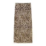 2025 Summer New Breast-Wear Women's Fashion Animal Print Leopard Pattern Net Skirt Suit