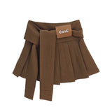 Small Vintage Lattice Bran Skirt Girl Summer Babes Thin High Waist Ultra-Short Skirt College Style JK Skirt