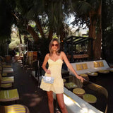 Women's New Fashion Small Check-Bage Bow Dress