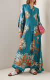 New Summer Printed Seven-Sleeve Collared Dress