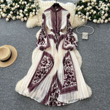 Miyake Folded Dress Women 2025 Spring Dress High Fashion High Fashion High-Grade High-Rise Thin Print Embossed Skirt