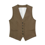 Women's 2025 Spring New Fashioned Colored Flax-Blend Vest + Shorts Set