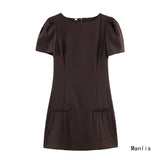 New Women's Fashion Soft Dress Round-Neck Long Sleeves Knitted Cardigan