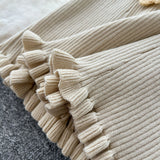 Atmosphere Temperament Three-Dimensional Flowers V-Neck Long-Sleeved Dress Women Slim Thin Inside Sweater Skirt Autumn And Winter New