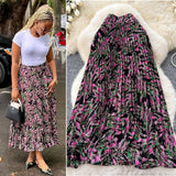 Chiffon Half-Dress Dress Woman Autumn 2025 New Shade Across The Flowing Large Umbrella Skirt Folded Flower A Word Half Skirt
