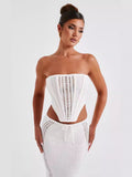 Spring And Summer Hot New Sexy Trend Bare Back Tsets Coat Ass Long Skirt Knitting Set