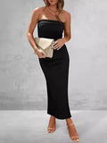 2025 Women's Decoration Body Explosion With A Breast-Tight Waist Dress A Step Dress Woman