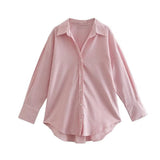 2025 Street Fashion New Women's Clothing City Autumn Multi-Color V-Neck Casual Shirt