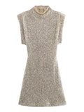 Women's Explosion Design Design Slender Sleeveless Slender Shoulder Slid Dress