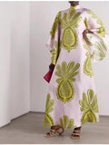 New Summer Printed Seven-Sleeve Collared Dress