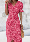 A Large Number Of New 2025 Summer Hot Sales Geometric Collage Bubble Sleeve Irregular Pendulum Dress