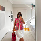 Double-Sided Wear 2025 Street Fashion Cotton Suit With Women's Vest Short Vest Autumn And Winter Leisure