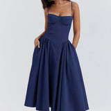 Women's French Elegant Retro Dopamine Wearing Sling Dress