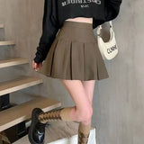 Half-Body Skirt Female 100-Folded Skirt 2025 New High-Rise Small Small Man A-Word Short Skirt College Style