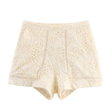 Z Fengxia New Women's Hollow Embroidery Shirt 4786105 Bermuda Shorts 4786106