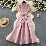 High-End Exquisite Dress Dress Women 2025 Summer Straps To Cover Short-Sleeved Grand Dress