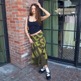 2025 Summer New Women's Fashion Trend Letter Print Pixel Wind Pocket Hip Skirt