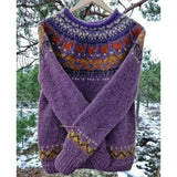 Wish Hot New Sweater Women's Round Collar Color Loose Fashion Knitted Shirt Long Sleeve