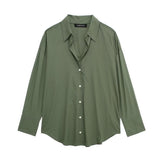 New 2025 Women's Silk Shirt Loose Spring Casual Street Fashion
