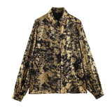 Winter 47 Hot Temperament Long-Sleeved Shirt Design Retro Collar 57 Sense Of New Women's Clothing