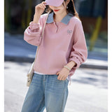 Loose Lazy Blue Sweater Women's Autumn And Winter 2025 New Explosion Thick Cloth With Knitted Bottom Shirt