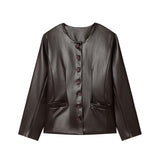 Spring 2025 New Women's Double Pocket Coat Top + Pants Suit