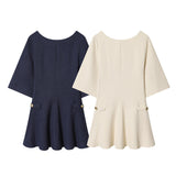 Temperament Casual Suit Women 2025 Spring Shoulder Sleeves Pull The Waist Loose Shirt Tight Waist Wide Leg Pants