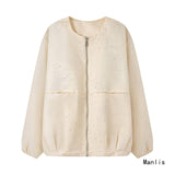Ins European Bright Diamond Jacket Short 2025 Spring New Fashion Temperament Casual Baseball Uniform Jacket Top
