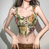 2025 Winter Fashion Trend Women's New Sling Square Tie Strapped Small Vest