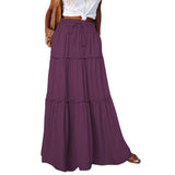 2025 Women's Summer New Wood Ear Layered Skirt High Waist Tight With Lotle Side Skirt