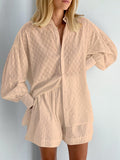 Autumn 2025 Women's Shirt T-Shirt T-Shirt Bubble Sleeve Temperament T-Shirt Shorts Commuting Casual Set
