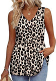 2025 New Women's Vest Flowing Lotus Leaf Side Top Women's Elegant Sleeveless V-Neck Doll Vest