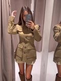 Autumn 2025 New Fashion Design Sense Single-Dlocked Slimming Pocket Jacket Outside