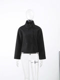 2025 Spring And Autumn New Temperament Trend Collar Buckle Jacket Short Jacket