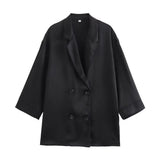 Women's Clothing 2025 New Casual Double-Dbuted Blazer + Trouser Suit Trend