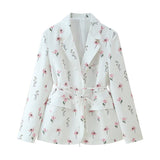 Women's Dress 2025 Explosion Fashion Two-Color Printed Collar With Blazer