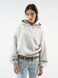 Leopard Print Splicing Short Hooded Hoodie 2025 New Loose Design Hoodie Hoodie Woman