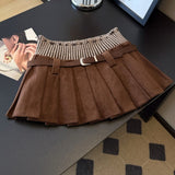 The Elastic Force Is Tight Waist 100 Folded Skirt Girl Jk Uniform A Word Skirt College Small High Waist Thin Short Skirt
