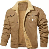 Autumn And Winter Men's Jacket With Velvet Cotton Work Clothes Casual Jacket Jacket